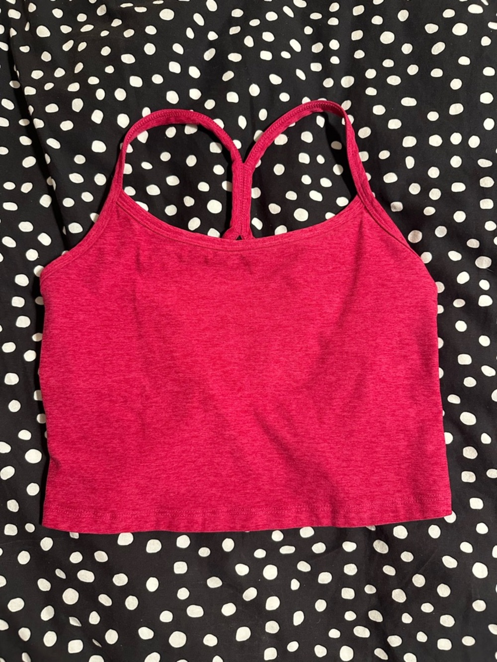 Beyond Yoga Pink Racerback Cropped Tank Top